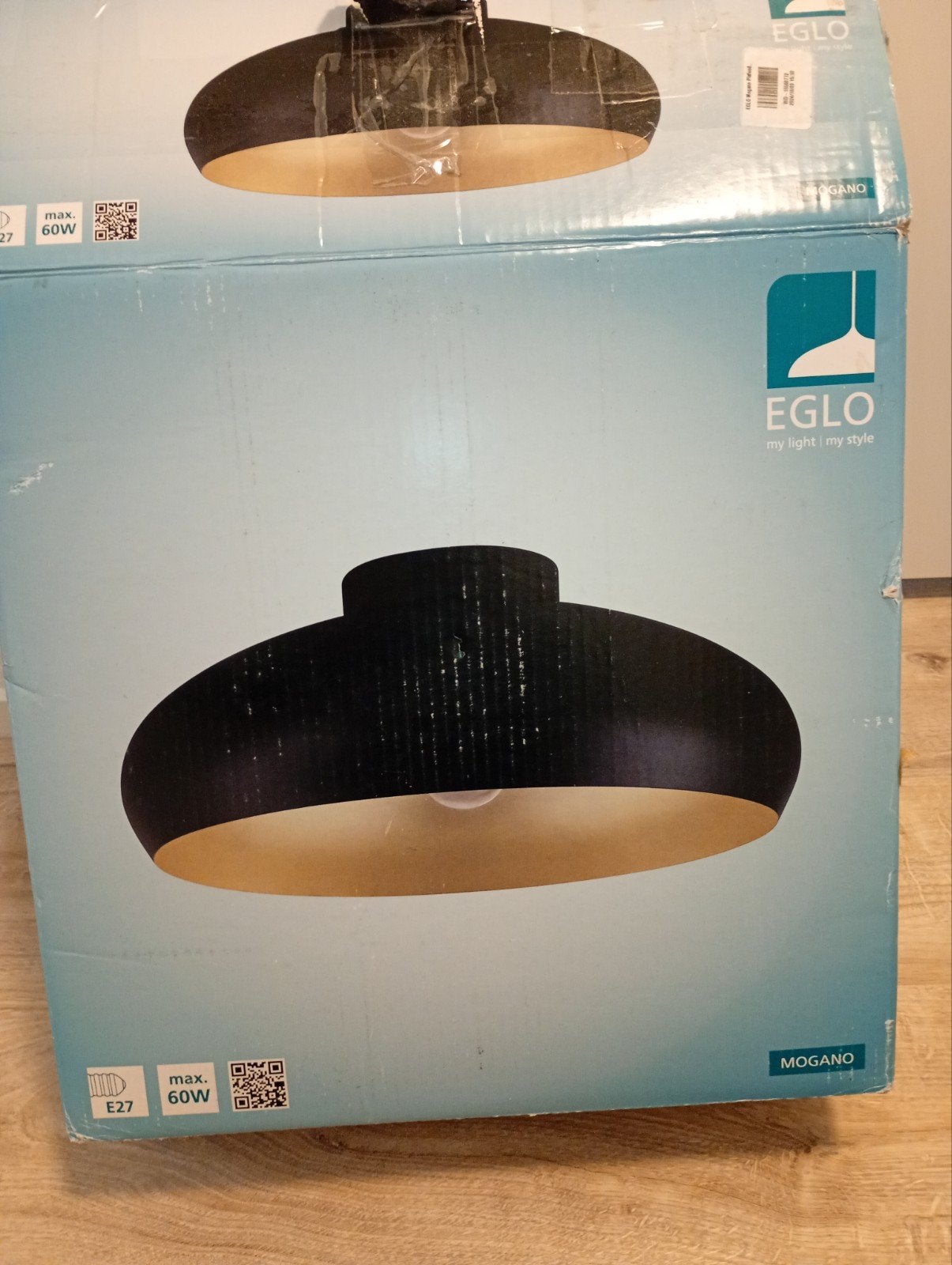 Nieuw Eglo Mogano plafondlamp, Huis en Inrichting, Lampen | Hanglampen, Ophalen of Verzenden