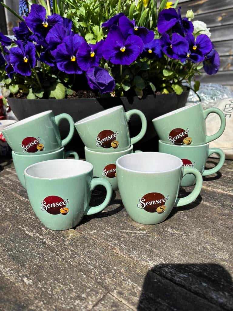 Senseo mokjes 8 stuks green, Huis en Inrichting, Keuken | Servies, Verzenden, Overige stijlen, Kop(pen) en/of Schotel(s)