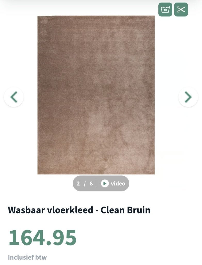 Vloerkleed splinternieuw, Ophalen, Bruin, 150 tot 200 cm, Rechthoekig
