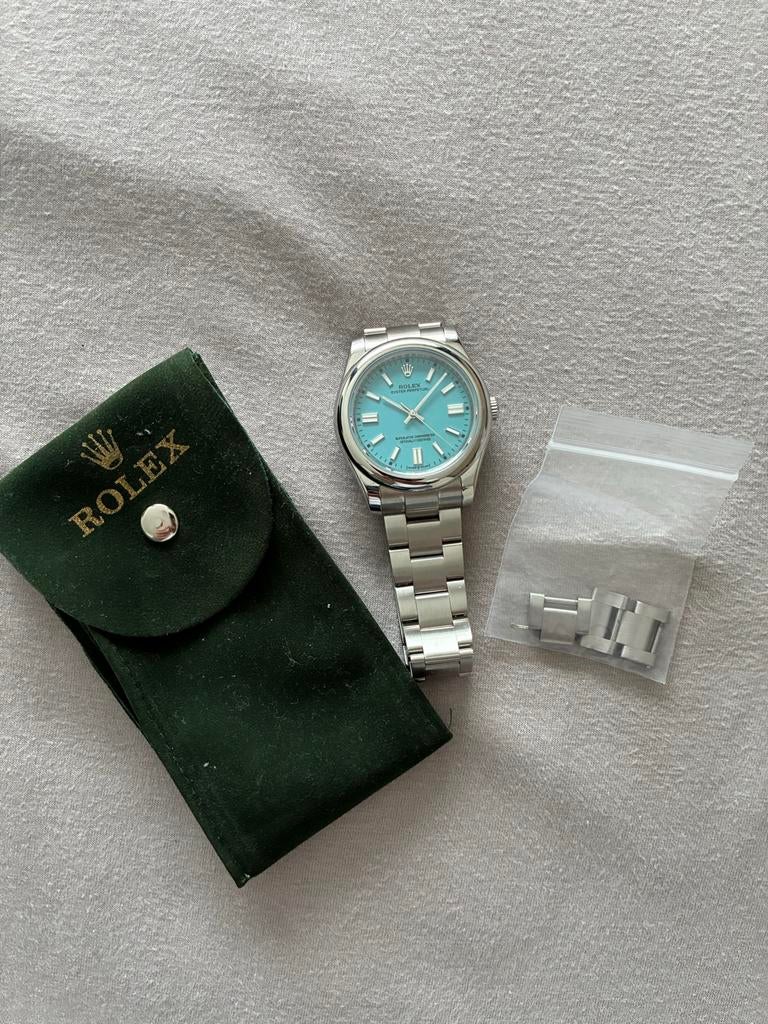 Rolex Oyster Perpetual Tiffany Blue, Sieraden, Tassen en Uiterlijk, Horloges | Heren, Staal, Polshorloge, Nieuw, Ophalen of Verzenden