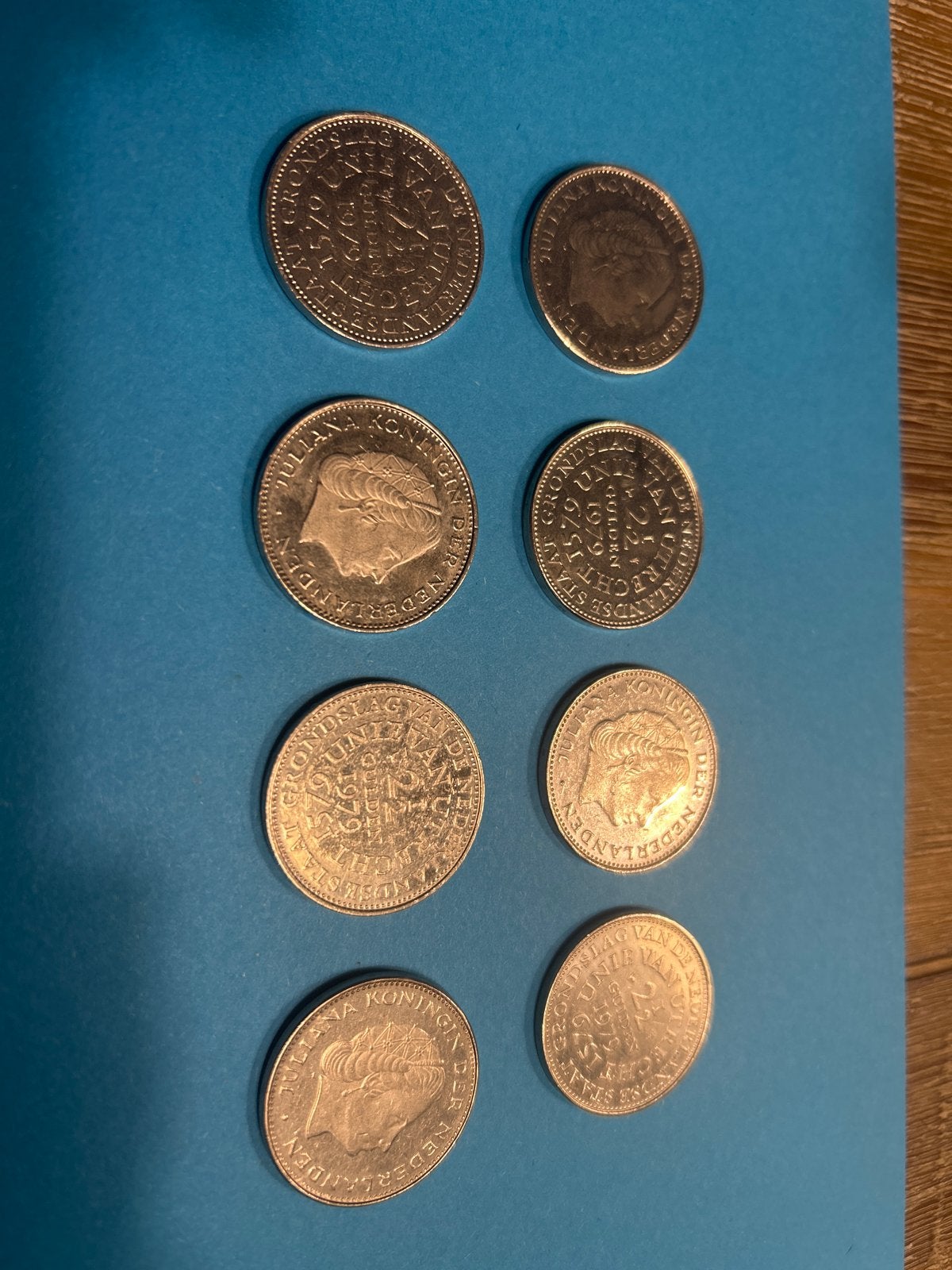 8 Rijksdaalders uit 1979 - Koningin Juliana, Postzegels en Munten, Koningin Juliana, Setje, Zilver, Ophalen of Verzenden
