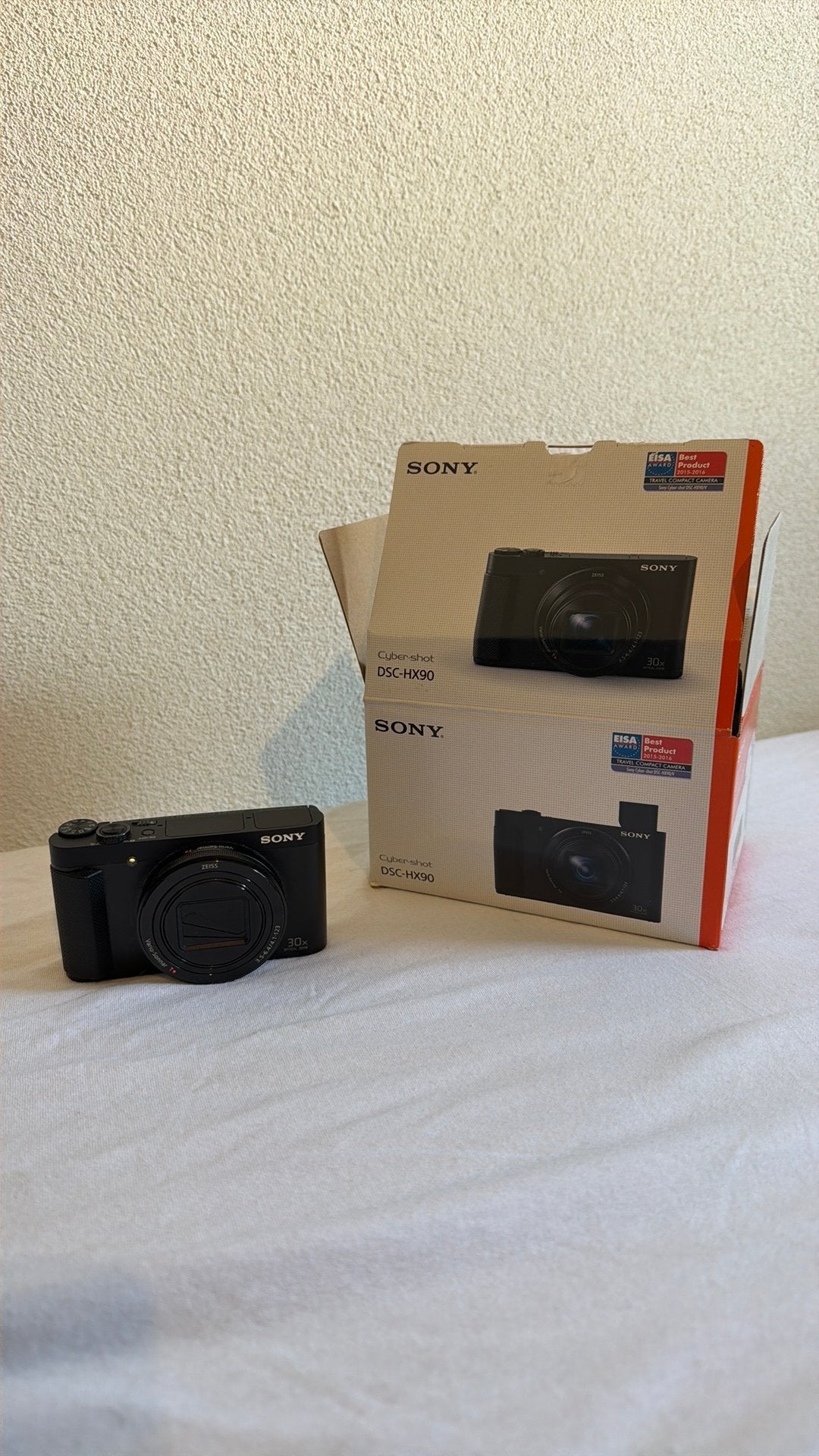 Sony DSC-HX90 - Camera met uitklapbaar scherm, Audio, Tv en Foto, Gebruikt, Handleiding, 18 megapixels, Compactcamera