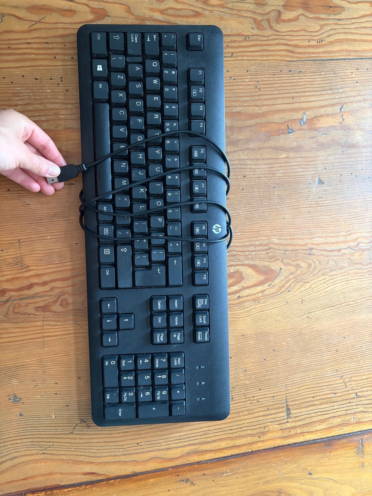 HP KU-1156 Bedraad Toetsenbord - Qwerty, Computers en Software, Gebruikt, Ophalen of Verzenden, Qwerty, Numeriek gedeelte
