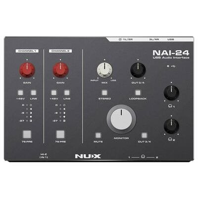 NUX NAI-24 USB audio interface Klasse A 2-in4-out, Computers en Software, Geluidskaarten, Extern, ., Nieuw, Ophalen of Verzenden