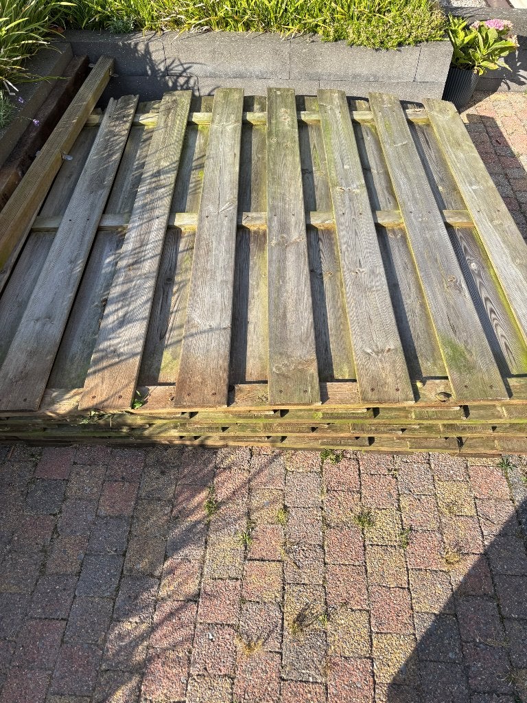 Gratis oude Schuttingen, Tuin en Terras, Schuttingen, Ophalen, Minder dan 3 meter, Hout, 1 tot 2 meter