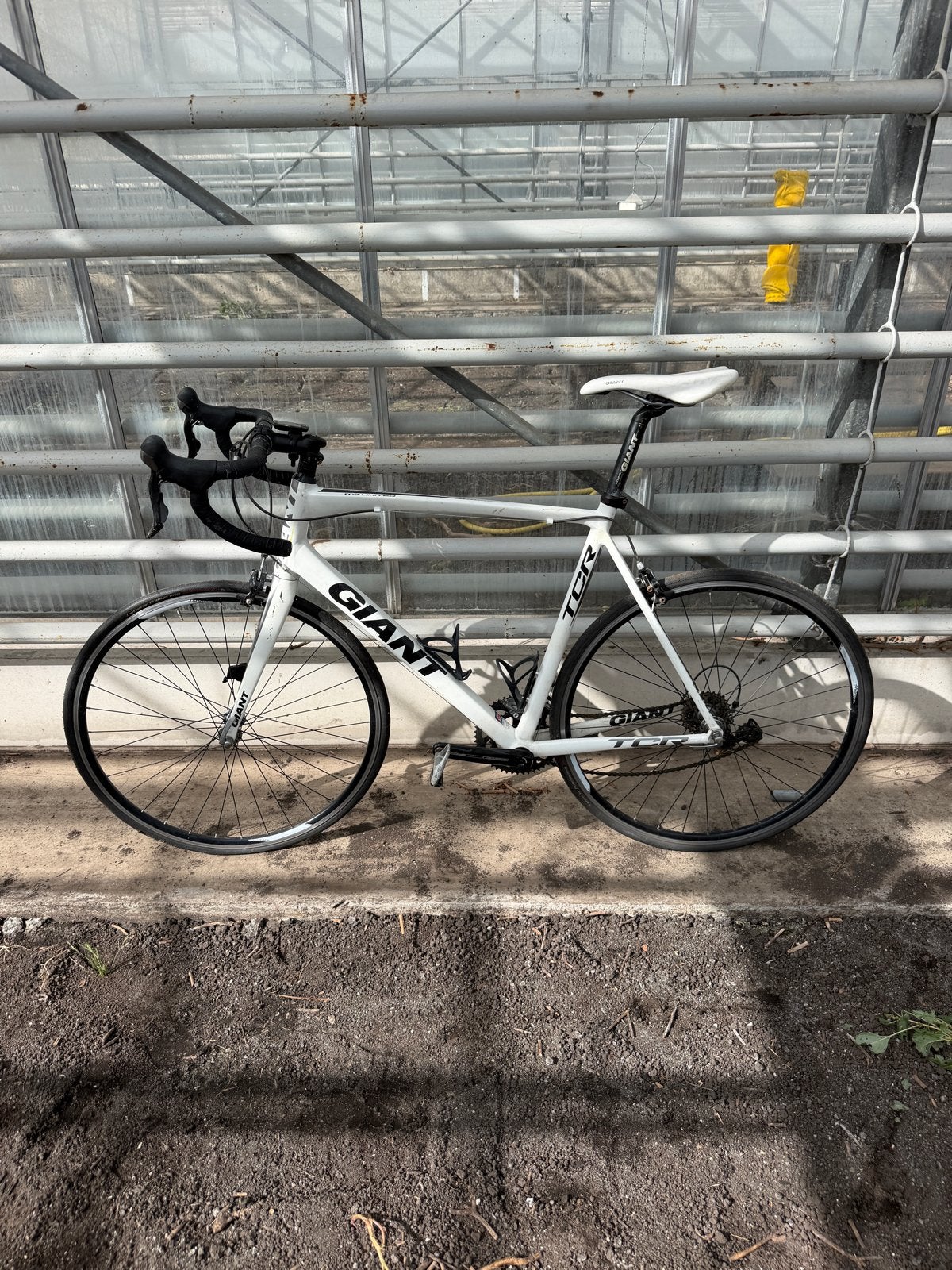 Giant TCR Wielrenfiets - Wit, Gebruikt, Fietsen en Brommers, Ophalen, 28 inch, Gebruikt, Aluminium