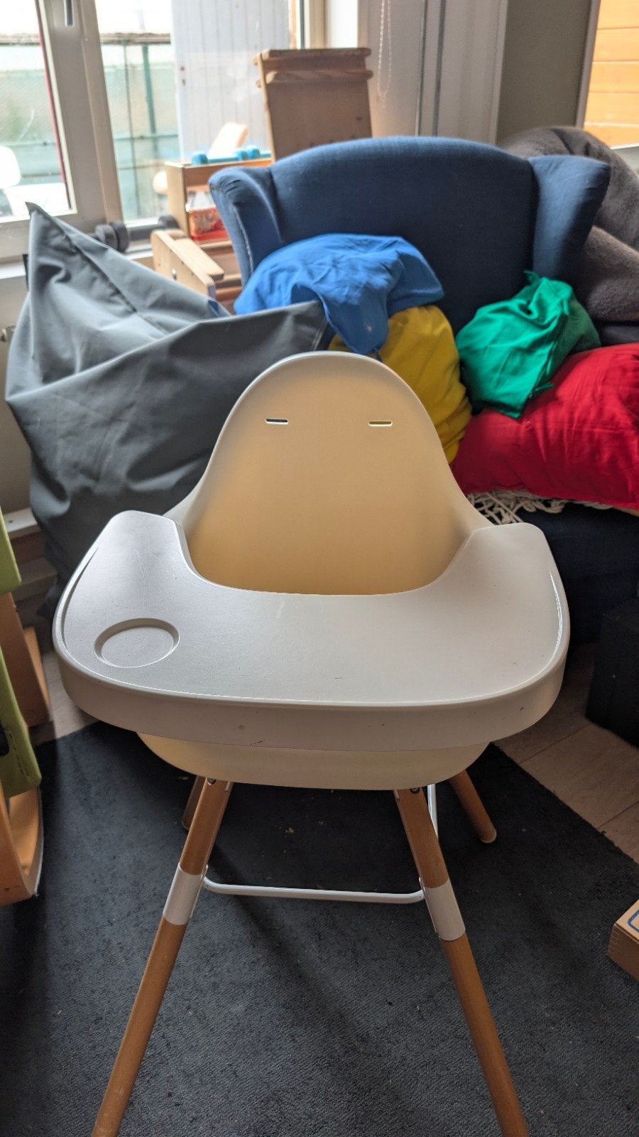 Kinderstoel, Ophalen of Verzenden, Zo goed als nieuw, Meegroeistoel, Afneembaar eetblad