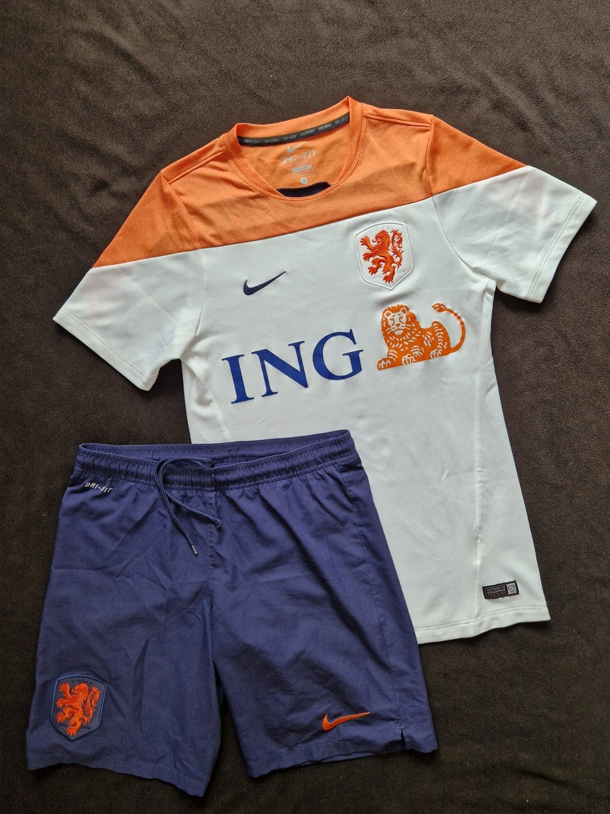 Nederlands elftal tenue 2014 KNVB Oranje shirt broekje, Nike, Oranje, Ophalen of Verzenden, Voetbal