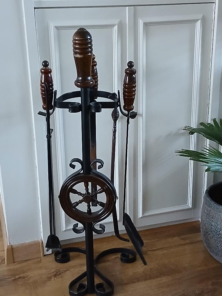 Prachtige Vintage Openhaard Set, Ophalen of Verzenden, Gebruikt, Inzethaard, Houthaard