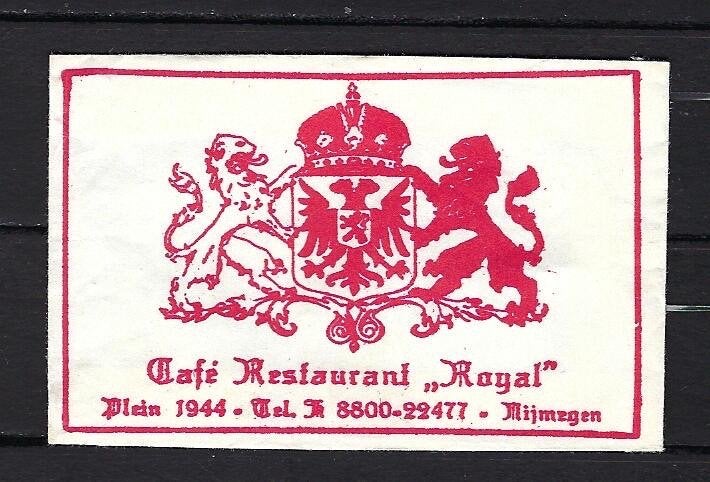 299 Nijmegen cafe rest ROYAL, Verzamelen, Ophalen of Verzenden, Nederland