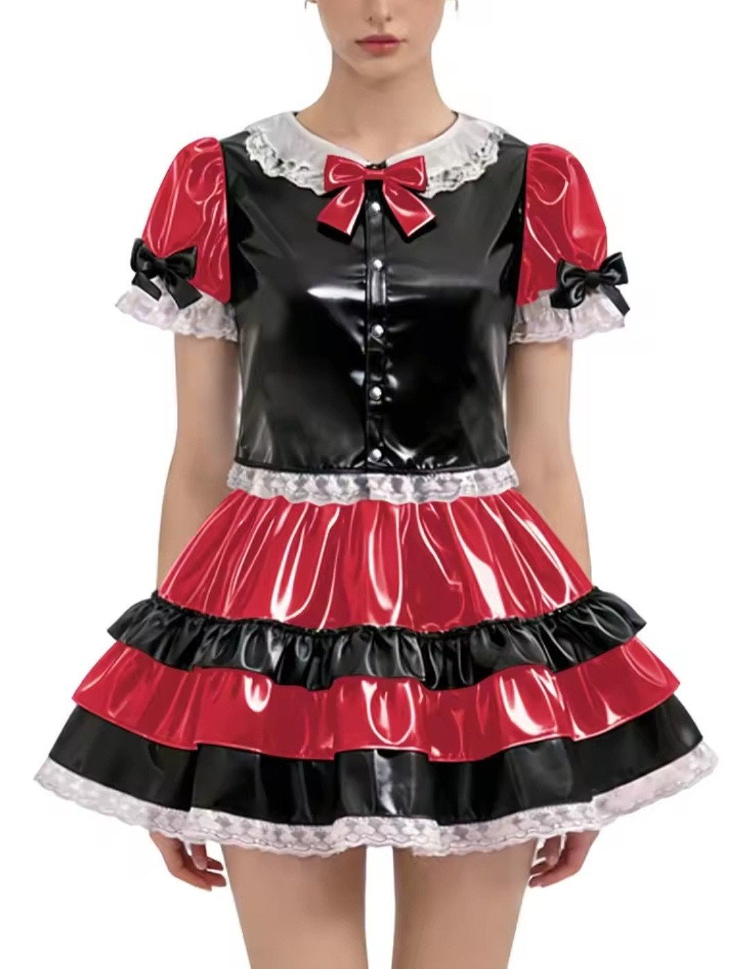 Mooie Lolita Lak Jurk, tm 7XL, Verzenden, Nieuw, Pak of Jurk