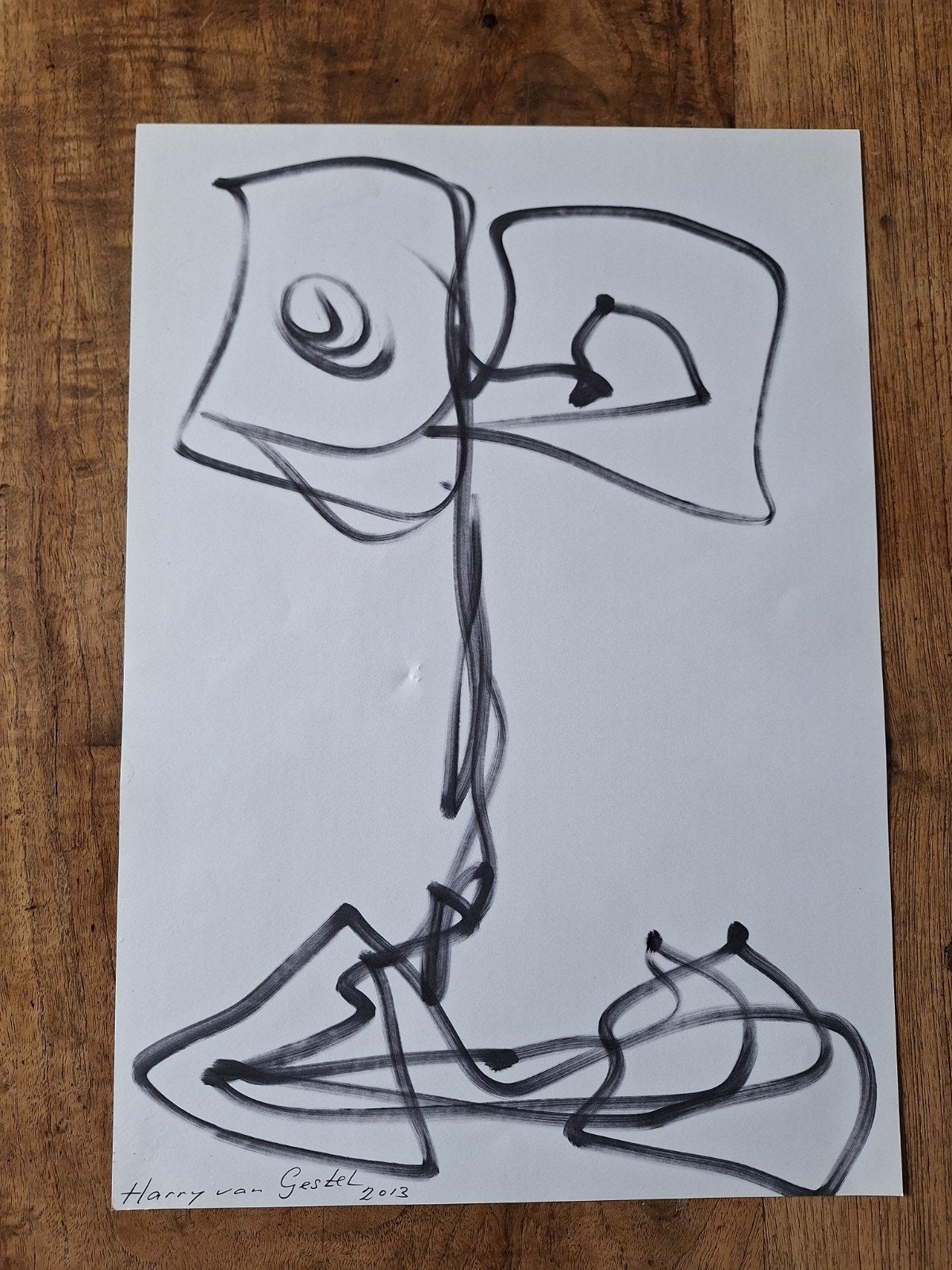 2 gesigneerde Recto-Versa's van Harry van Gestel, Ophalen of Verzenden, Tekening, Gemengde techniek, Gesigneerd
