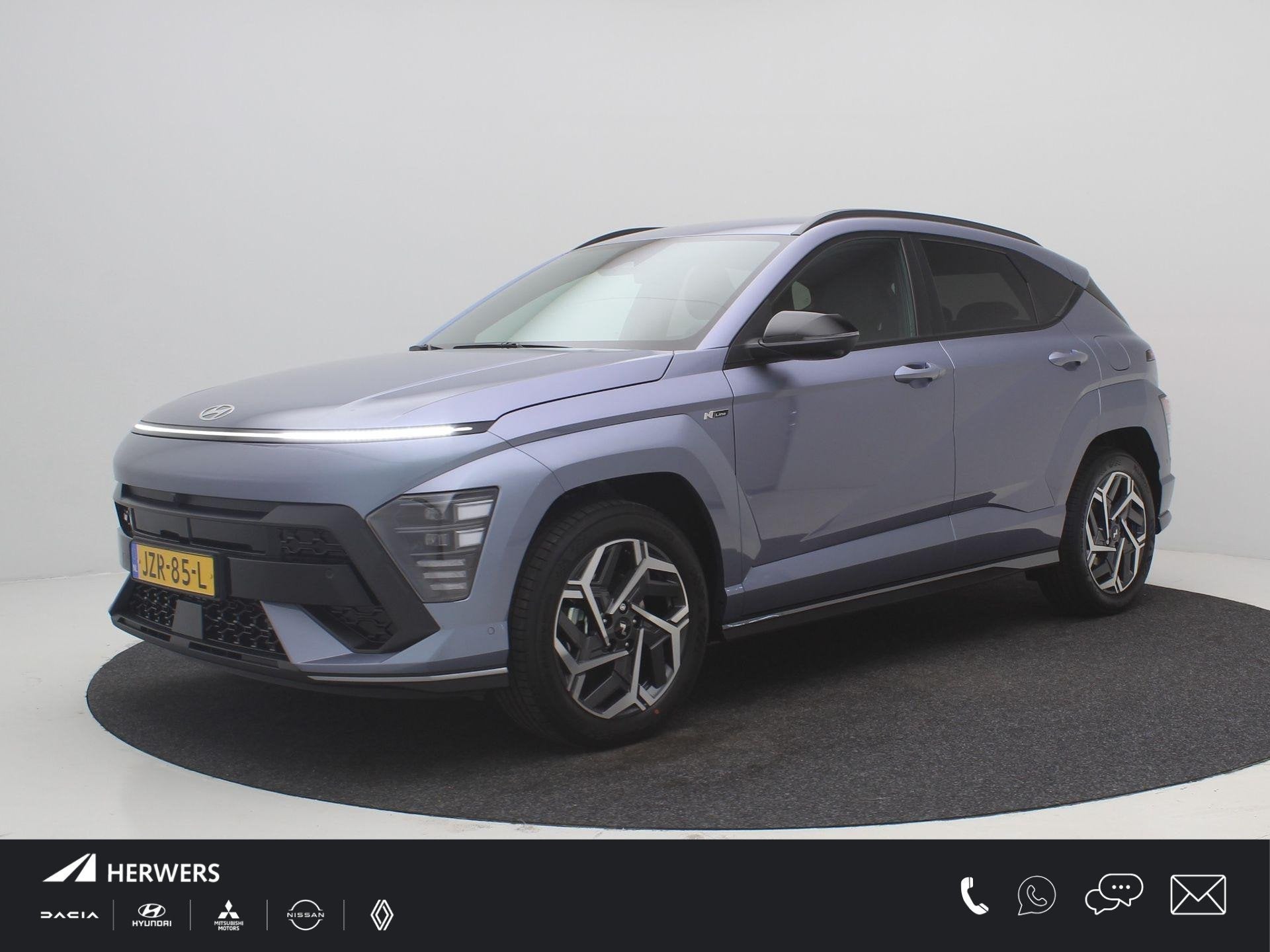 Hyundai Kona 1.6 GDI HEV N Line / N-Line interieur & Exterie, 137 pk, Blauw, 1110 kg, Origineel Nederlands