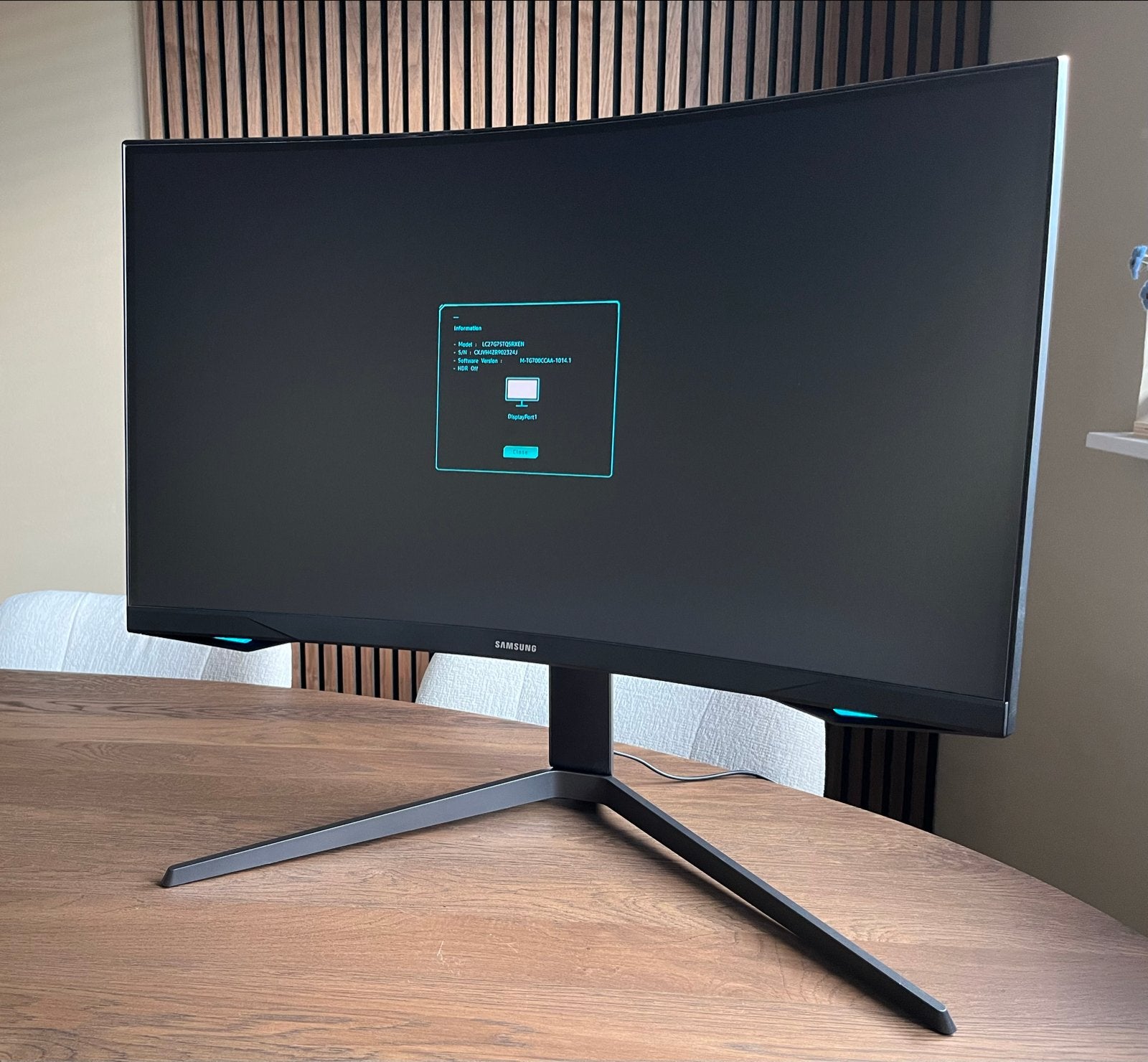 Samsung Odyssey G7 27" WQHD 240Hz Curved Gaming Monitor, Gebruikt, Curved, VA, Minder dan 1 ms