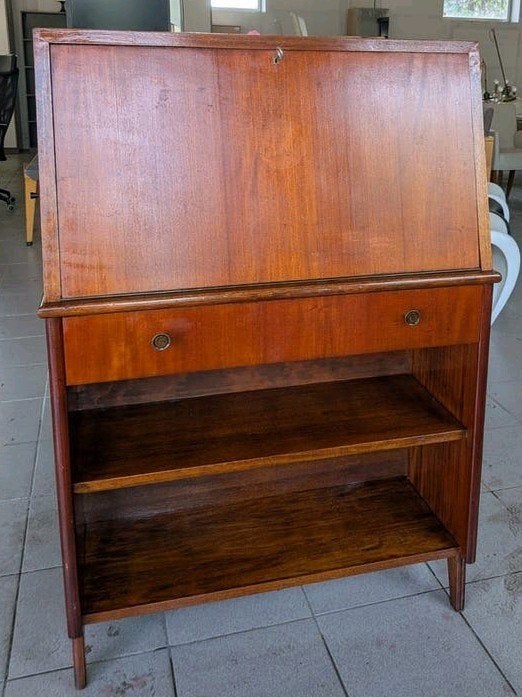 Vintage Klepsecretaire / Bureaukast | Mid Century | Jaren 50, Ophalen of Verzenden, Nvt, Nvt, Nvt