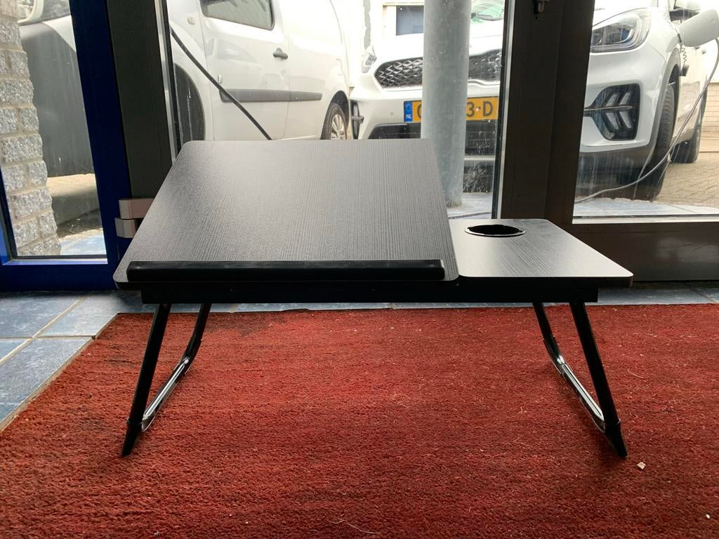 Opvouwbare en verstelbaar laptoptafel met bekerhouder, Ophalen, Nieuw