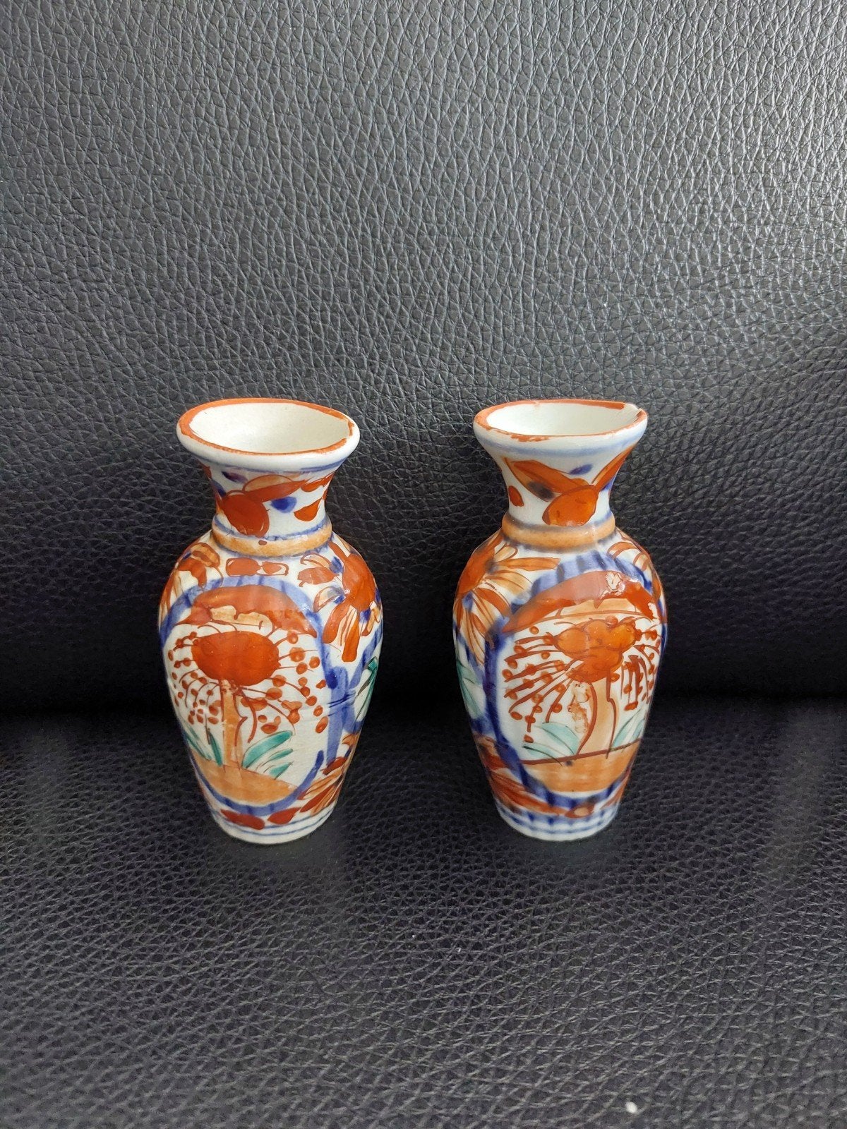 Set van 2 antieke Japanse Imari vazen, handgeschilderd, Ophalen of Verzenden