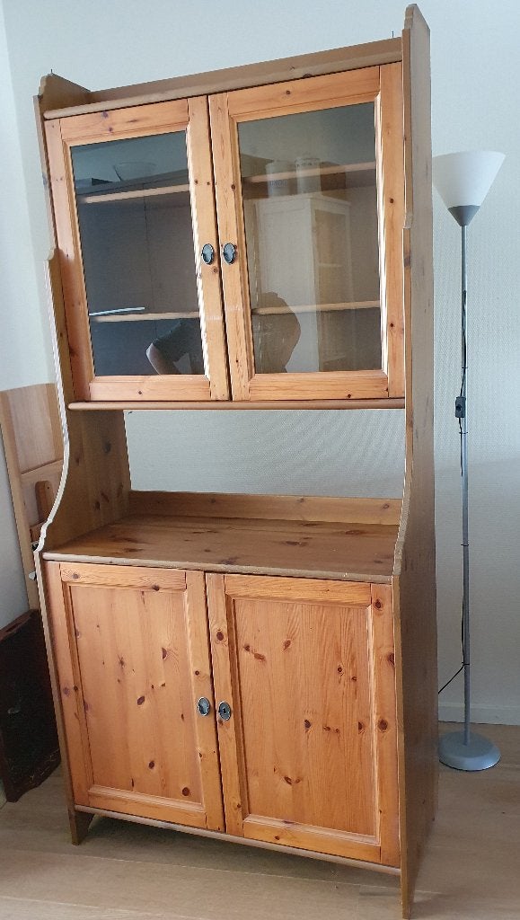Buffetkast, Ikea 'Leksvik', hout, bruin - gedemonteerd, Huis en Inrichting, Boerderij, 'country kitchen', 25 tot 50 cm, Gebruikt