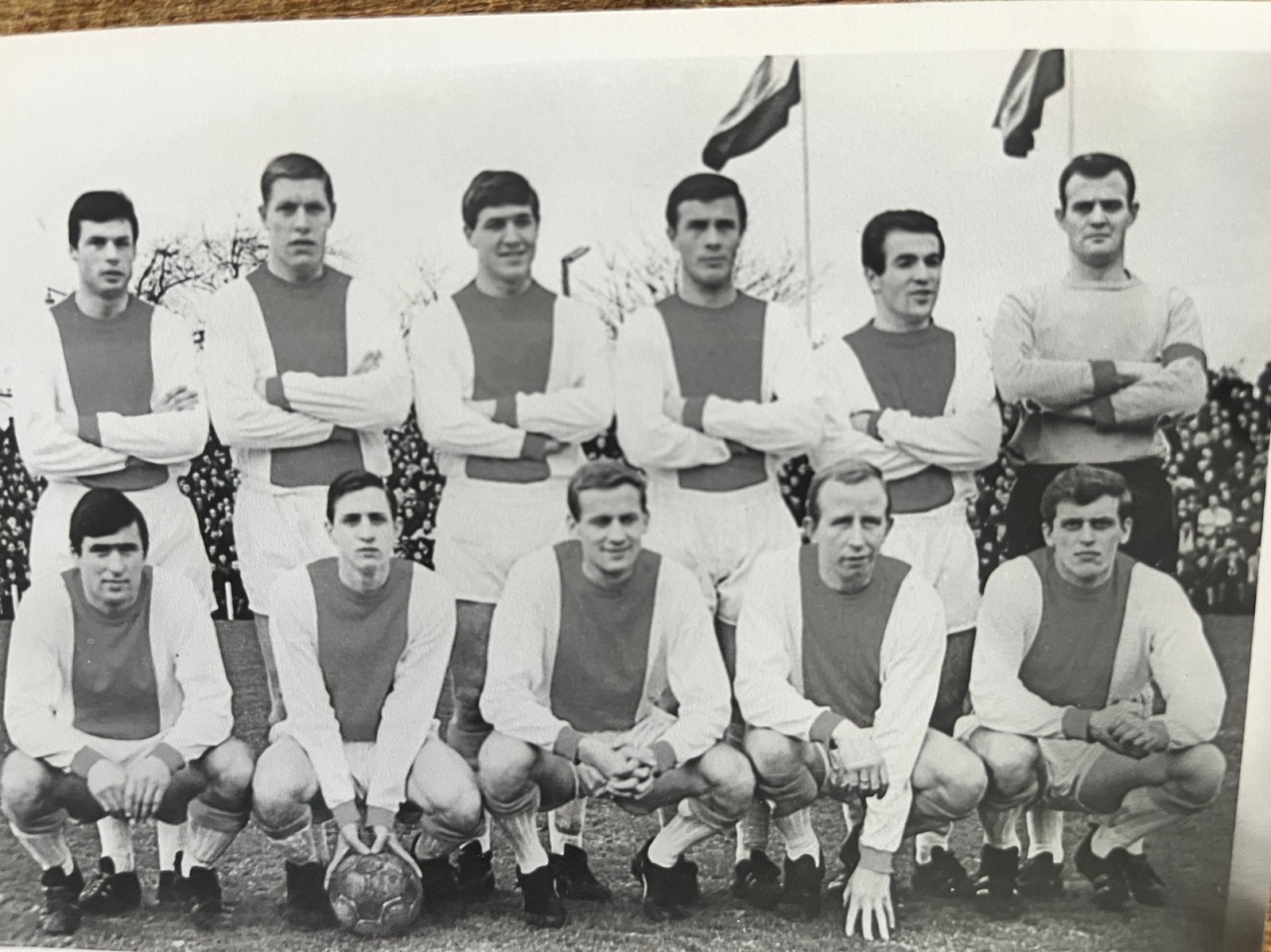 Zeldzame Ajax elftalfoto 1967 met Cruyff, Swart, Müller, Kei, 1960 tot 1980, Gebruikt, Foto, Ophalen of Verzenden