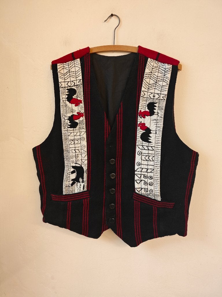 Vintage vest, Ophalen of Verzenden, Zo goed als nieuw, Maat 38/40 (M), Zwart
