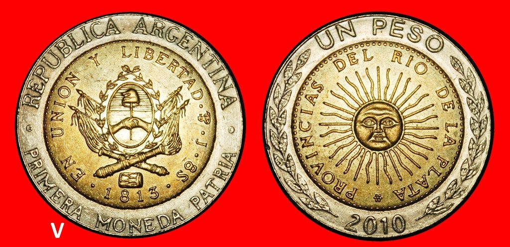 Ⰺ KOREA, BRITAIN, MEXICO, ITALY: ARGENTINA 1 PESO 2010!, Ophalen of Verzenden, Zuid-Amerika, Losse munt