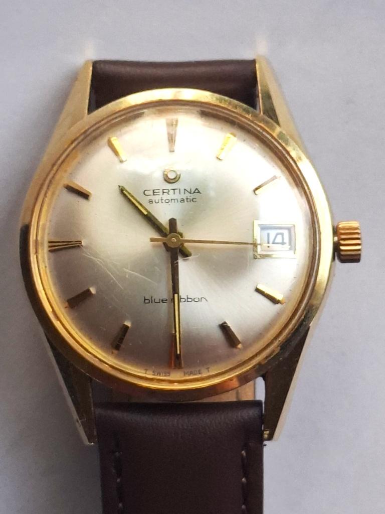Certina Blue Ribbon Automatic 14K 585 Vintage, Overige merken, Polshorloge, Ophalen of Verzenden, Goud