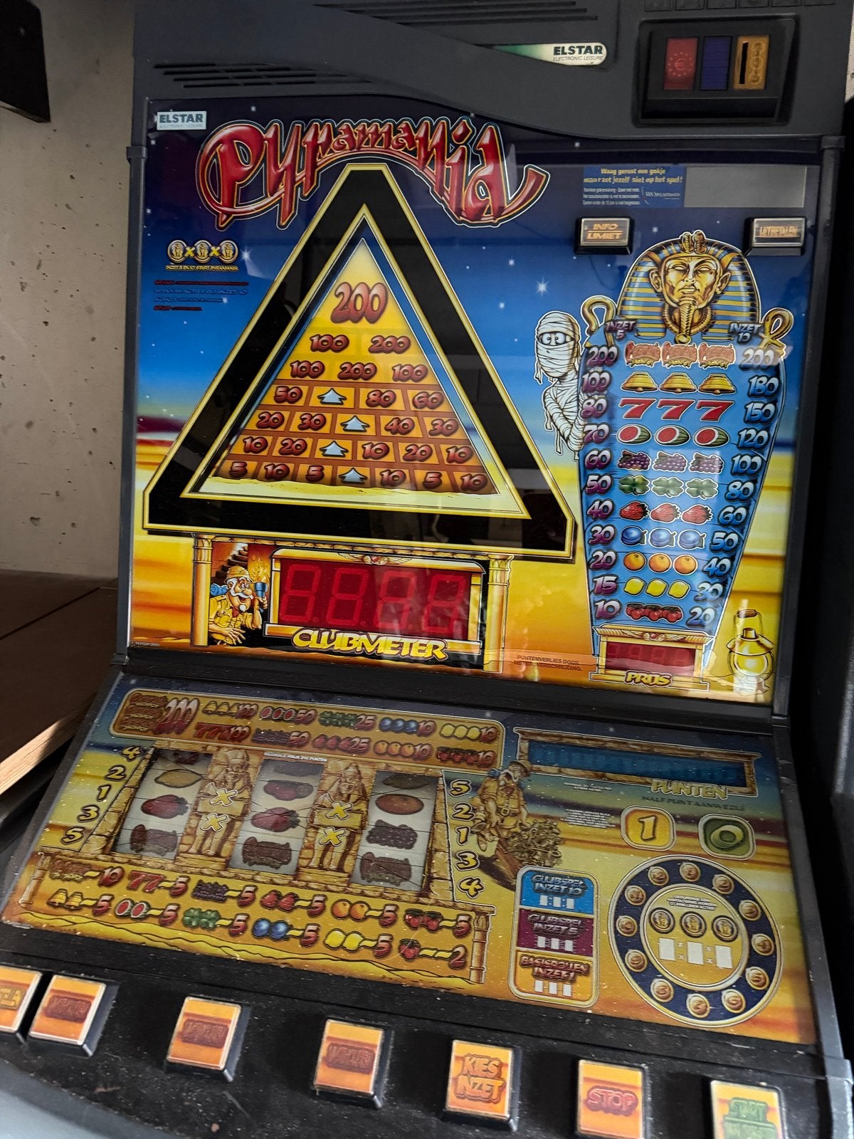 Elstar Pyramania Speelautomaat - Klassieke Fruitautomaat, Euro, Ophalen, Gebruikt