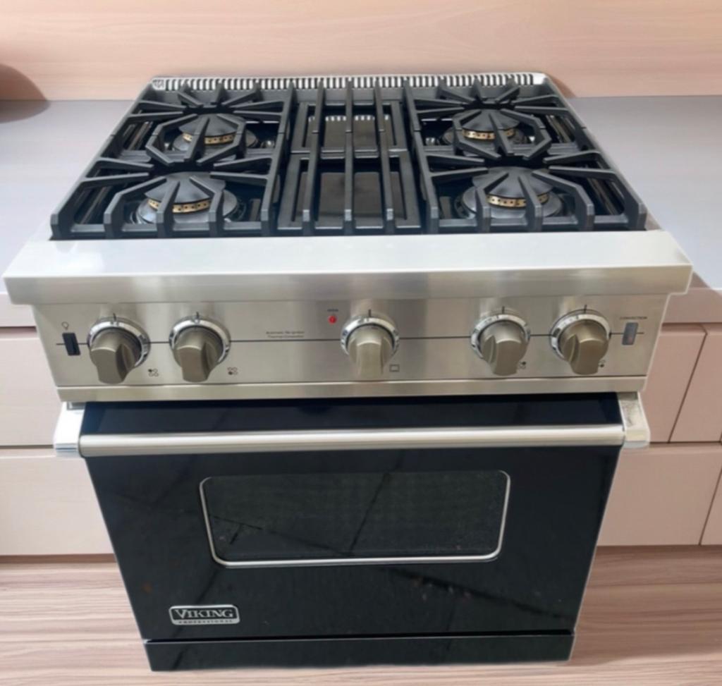 Viking proffesionele gasfornuis, Ophalen, 60 cm of meer, 4 kookzones, Gas