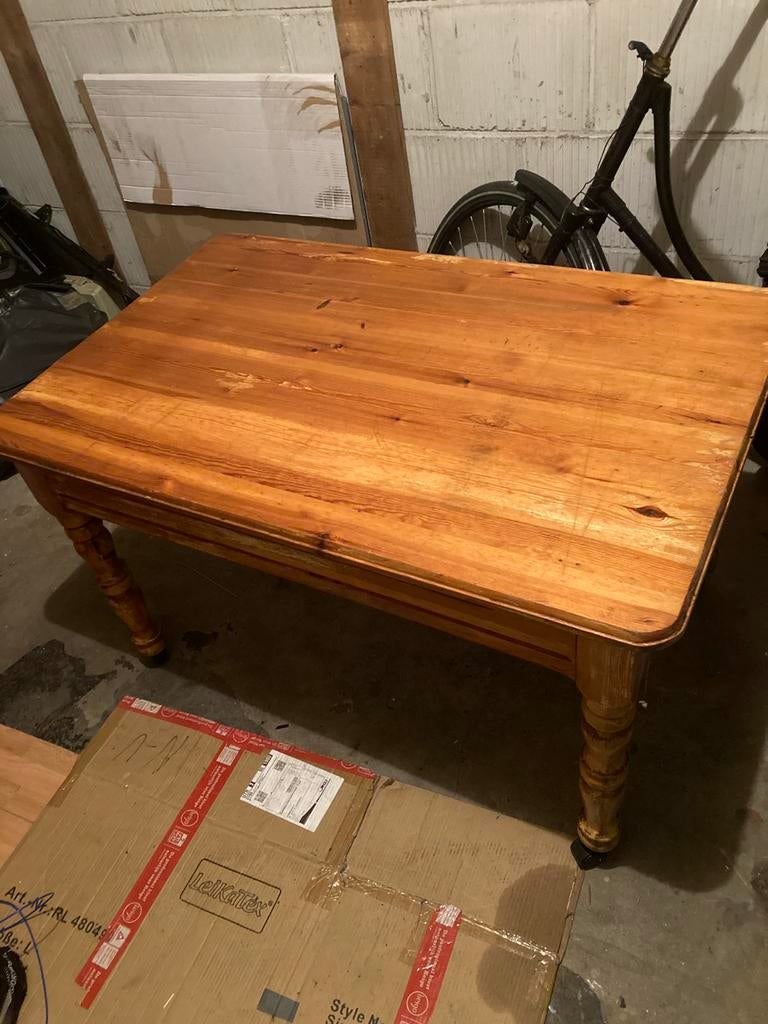 Eettafel hout, Ophalen, Gebruikt, 100 tot 150 cm, 50 tot 100 cm