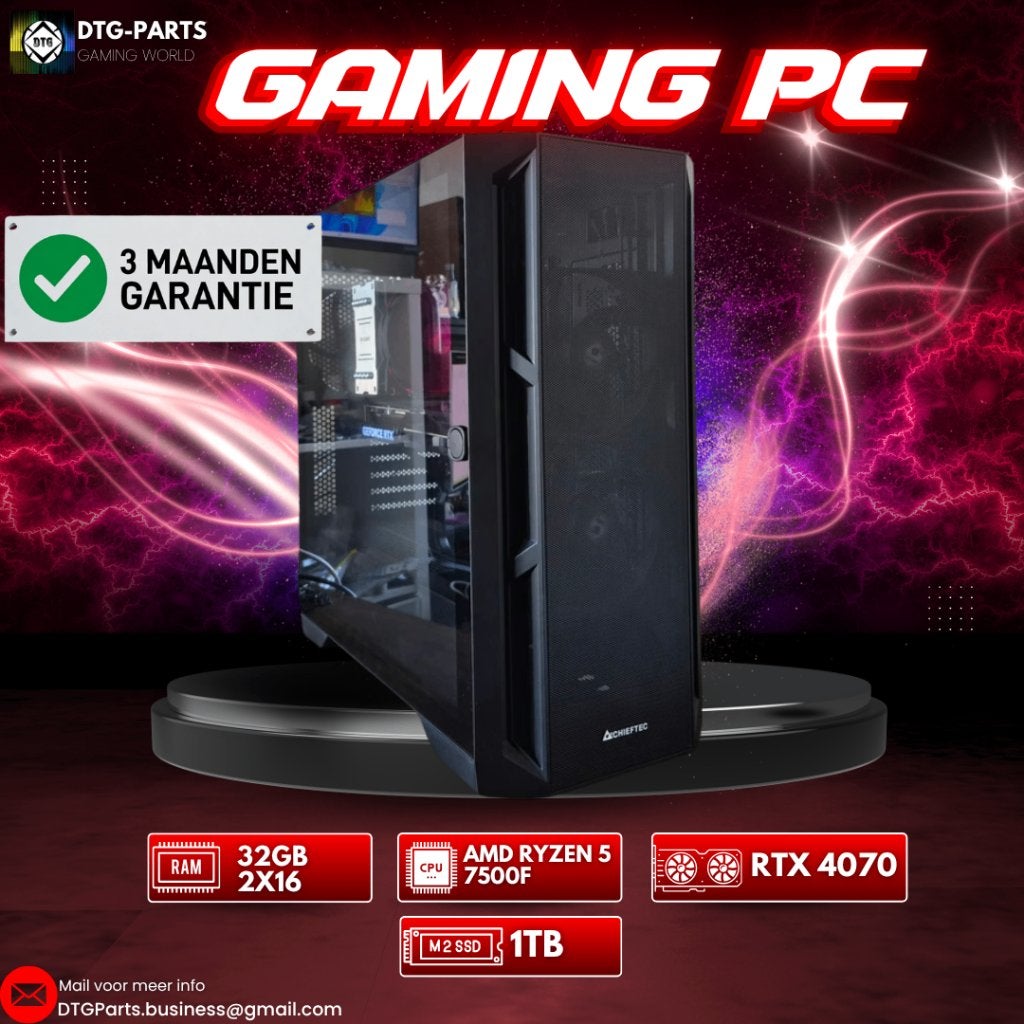 Gaming PC // RTX 4070 & AMD 5 7500F & 32GB, Ophalen, 7604 HM, 32 GB, DTGParts.Business@gmail.com