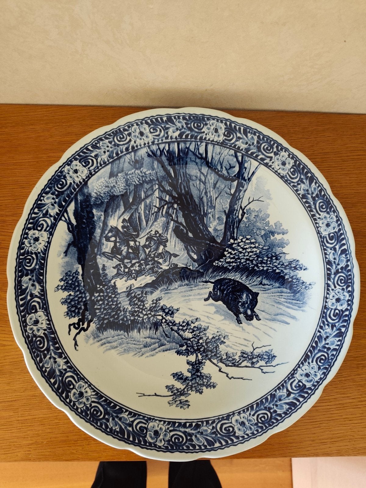 Antiek Delfts Blauw Wandbord - Royal Sphinx Maastricht, Ophalen