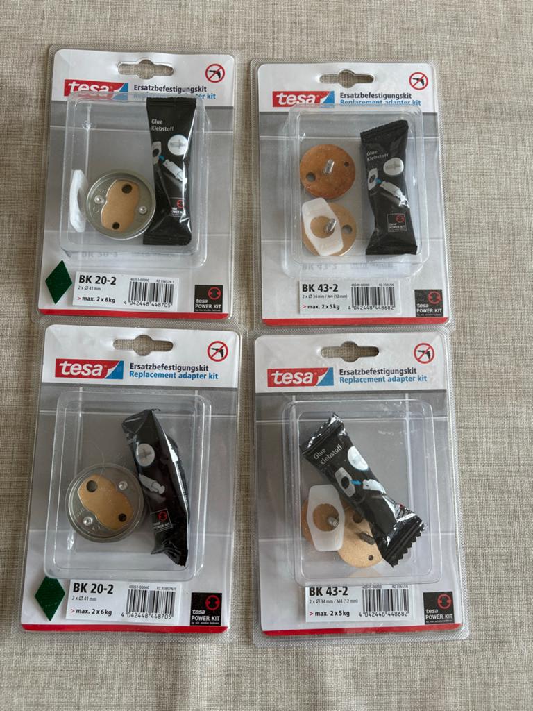 Tesa Power Kit Adapter BK 20-2 en BK 43-2 (4 stuks) Nieuw, Ophalen of Verzenden, Nieuw