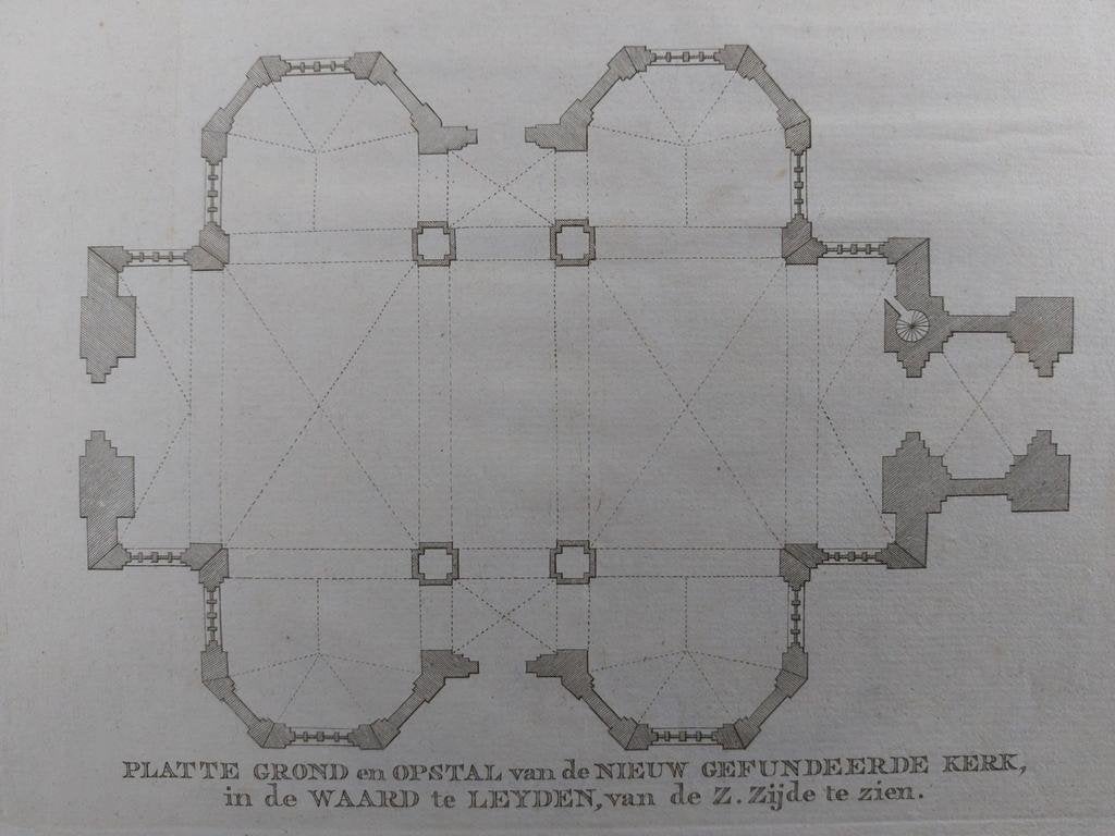15 / Gefundeerde Kerk in de Waard Leiden - Leyden, Ophalen of Verzenden