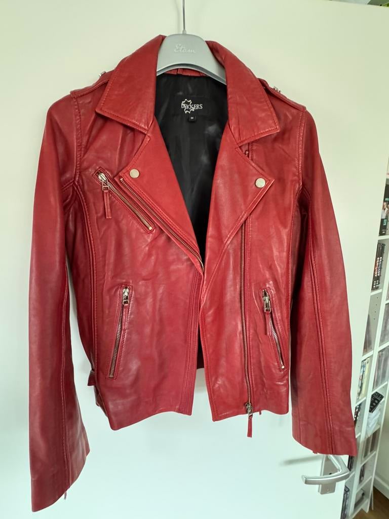 Echt lams leren dames jas maat 36 Nieuw in bordeaux rood, Kleding | Dames, Jassen | Zomer, Nieuw, Maat 36 (S), Rood, Ophalen