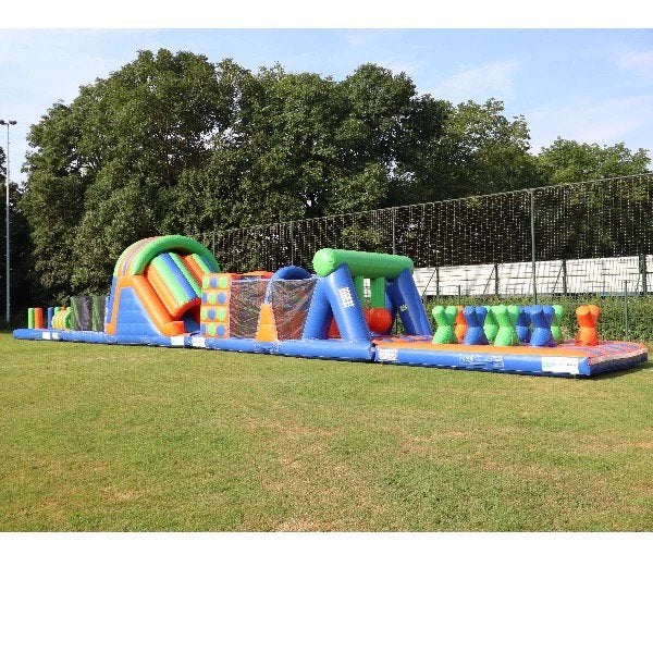 Te koop stormbaan 28 meter lang (springkussen), Ophalen, Zo goed als nieuw, Overige