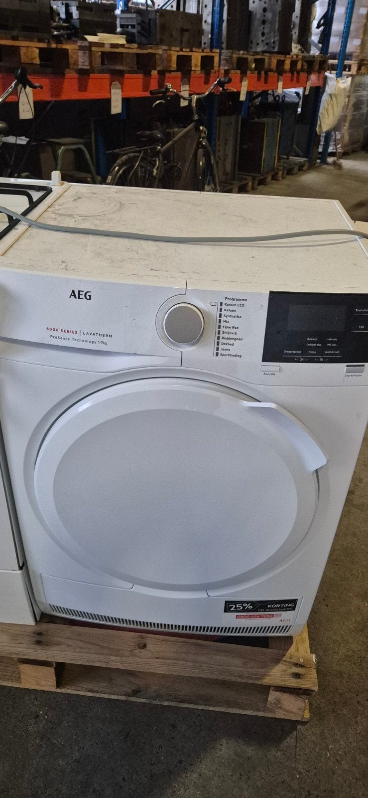 AEG Lavatherm 6000 Series ProSense 7kg Wasdroger, Witgoed en Apparatuur, Ophalen, 6 tot 8 kg, Gebruikt, Luchtafvoer