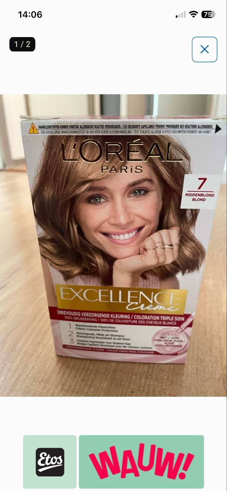 L'Oréal Excellence Crème Middenblond 7 Haarverf, Ophalen of Verzenden, Nieuw, Overige typen