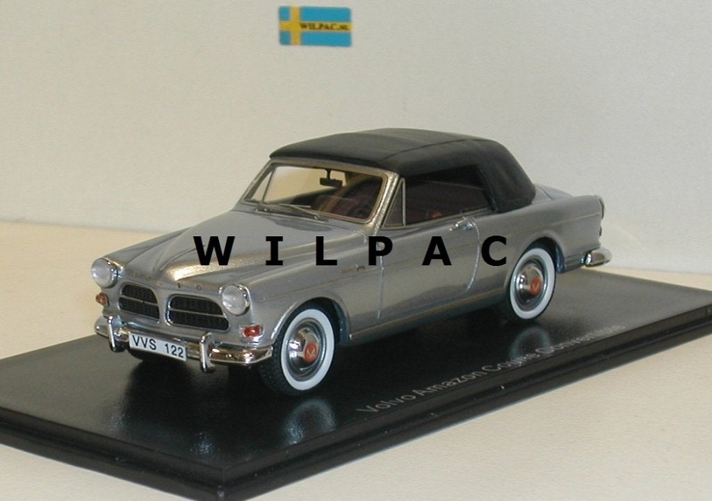 Neo. Volvo. Amazon cabrio . Coune 1963 zilvergrijs in 1:43., Ophalen of Verzenden, Nieuw, Auto, Overige merken