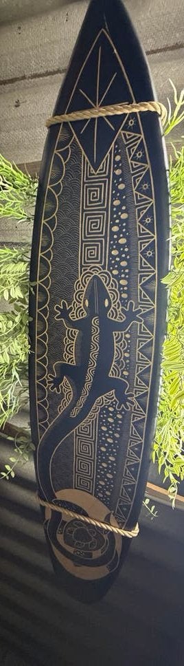 Decoratief Surfboard met Hagedis Design, Ophalen, Zo goed als nieuw