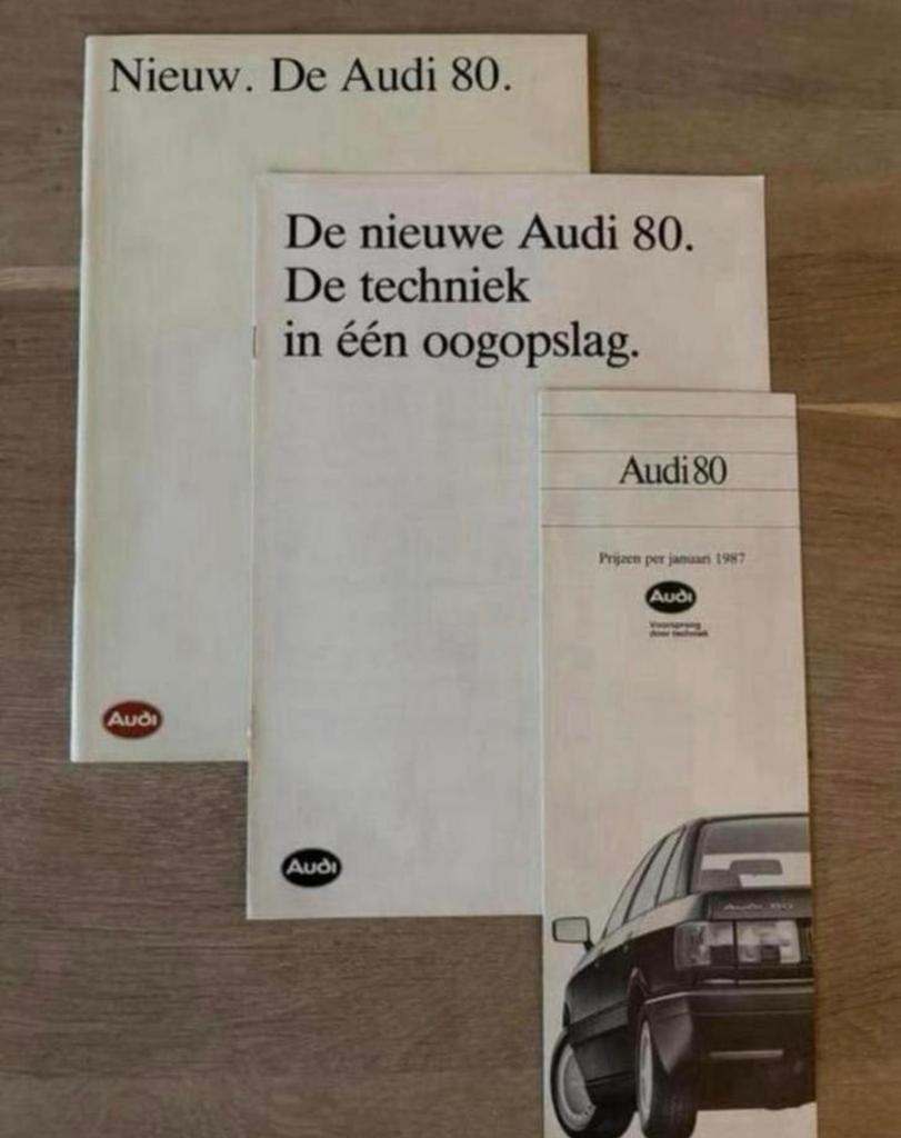 Unieke Audi 80 brochure, prijslijst, technisch ‘86/87, Ophalen of Verzenden, Gelezen, Audi