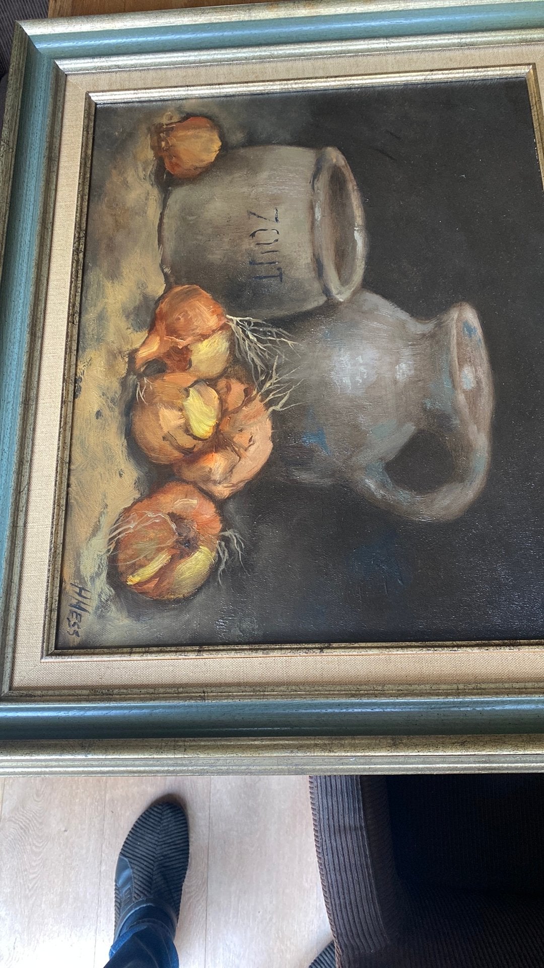 Prachtig stileven van Hhess, Antiek en Kunst, Kunst | Schilderijen | Klassiek, Ophalen of Verzenden