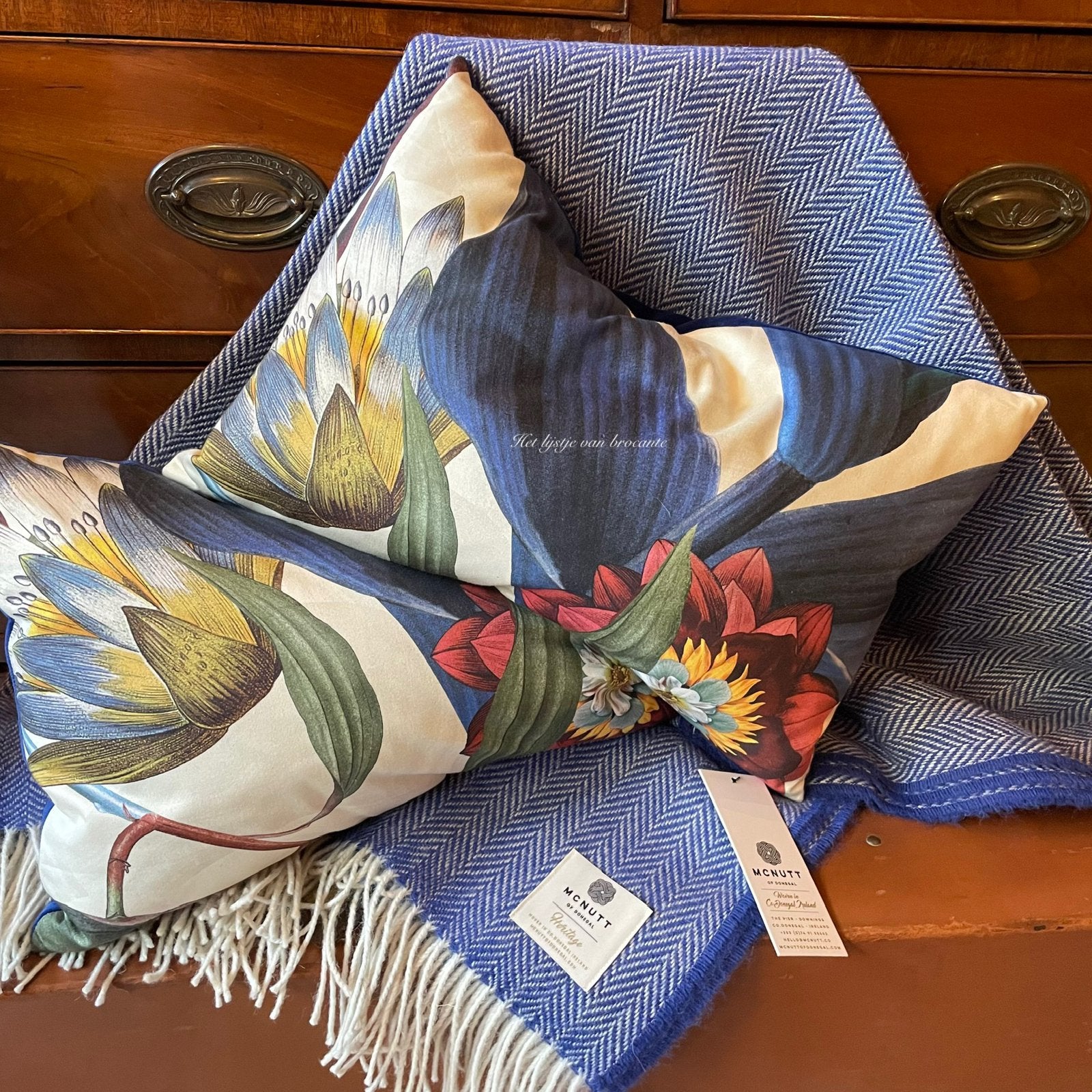 Handgemaakte woonkussen set Designers Guild, Huis en Inrichting, Woonaccessoires | Kussens, Westdijk 41 3241 GT Middelharnis, Blauw