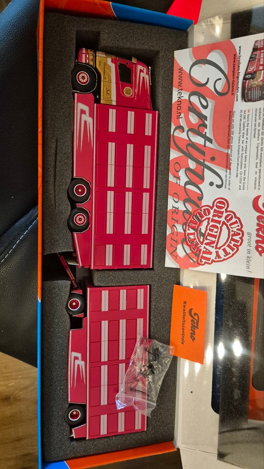 Tekno set Zampieri. Scania en Volvo, Ophalen of Verzenden, Zo goed als nieuw, Bus of Vrachtwagen, Tekno