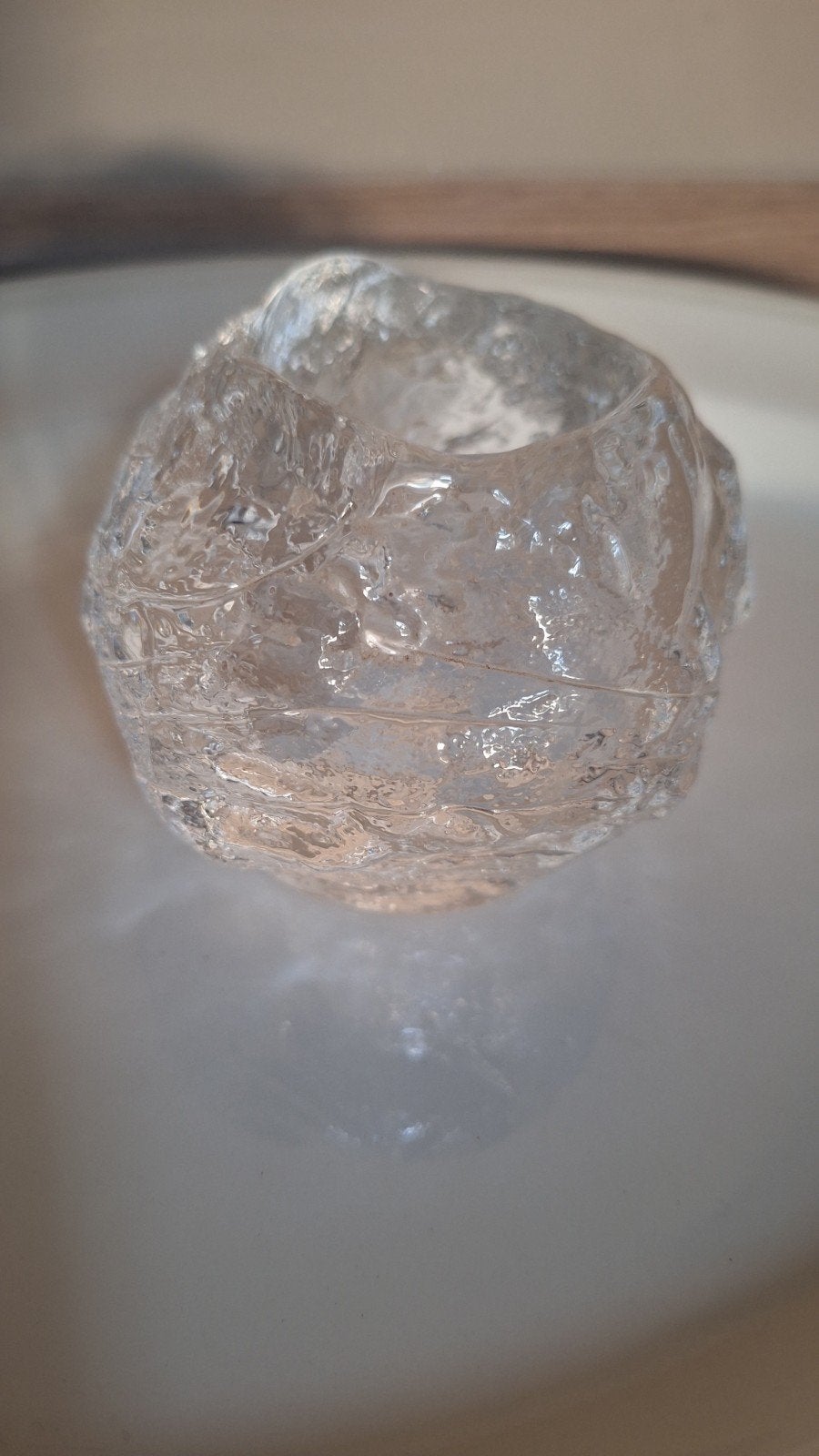 Kosta Boda glas snowball waxinelicht houder sneeuwbal, Ophalen