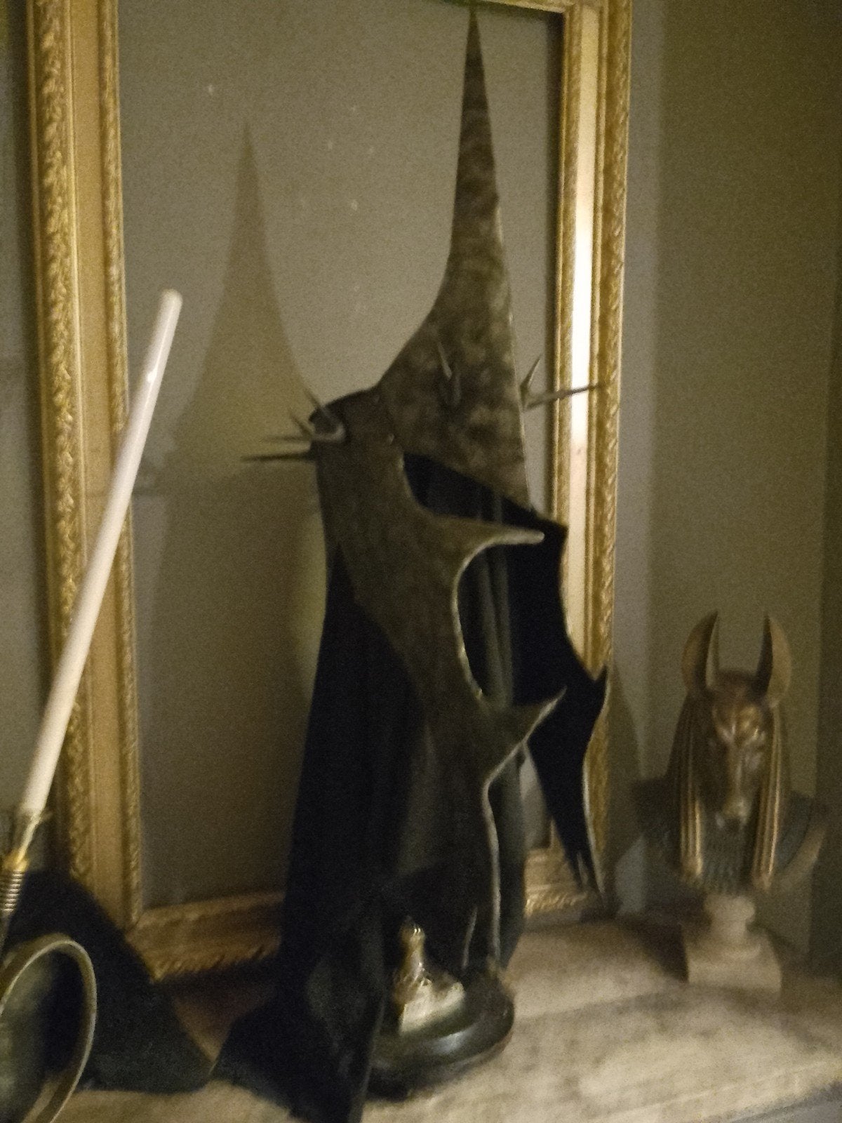 Life size metal Nazgul Witchking statue!, Ophalen of Verzenden, Zo goed als nieuw, Film, Beeldje, Replica of Model