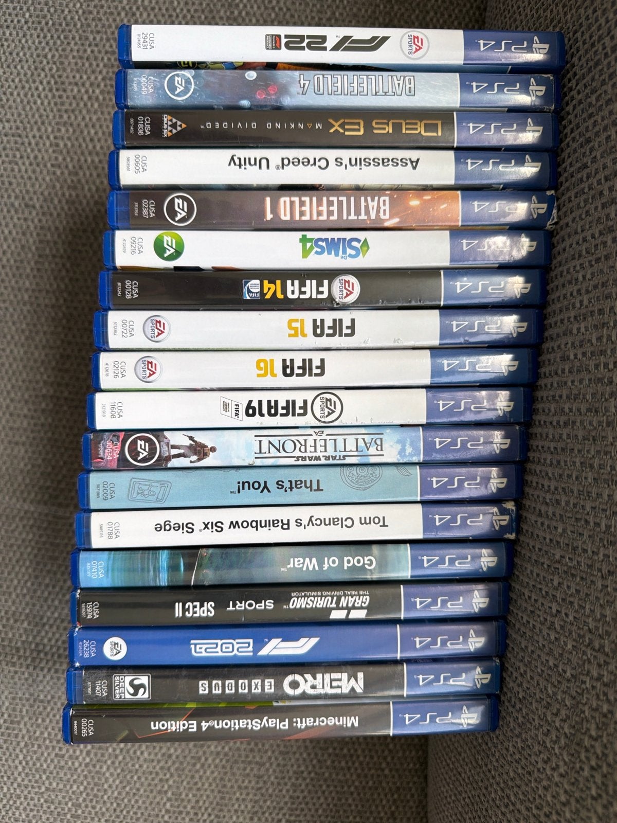 Grote collectie PS4 games: F1, Battlefield, FIFA, God of War, Ophalen, Gebruikt, Vanaf 18 jaar, Overige genres