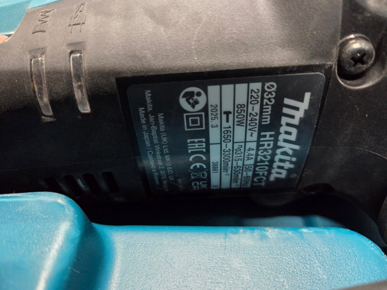 Makita HR3210FCT Boorhamer, Boor- en/of Breekhamer, Ophalen of Verzenden, Klopboormechanisme, Gebruikt