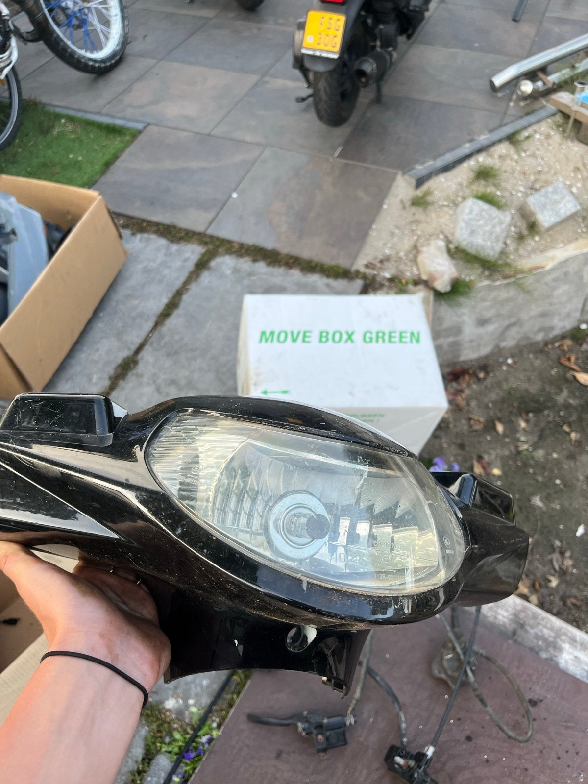 Peugeot Kisbee Koplamp en Stuurkap, Ophalen, Gebruikt, Koplamp, Peugeot