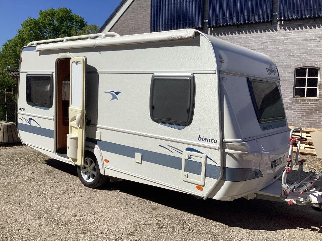 Caravan  Fendt Bianco Classico 470  Bouwjaar 2009, Caravans en Kamperen, Omvormbare zithoek, Rondzit, Luifel, Particulier