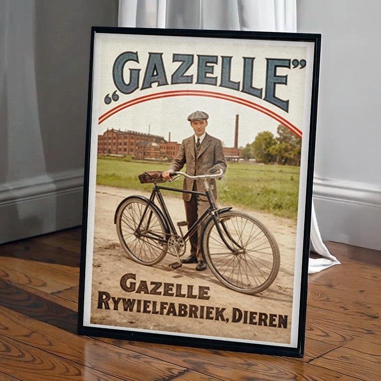 Unieke GAZELLE Advertentie affiche Kunst Poster Print
